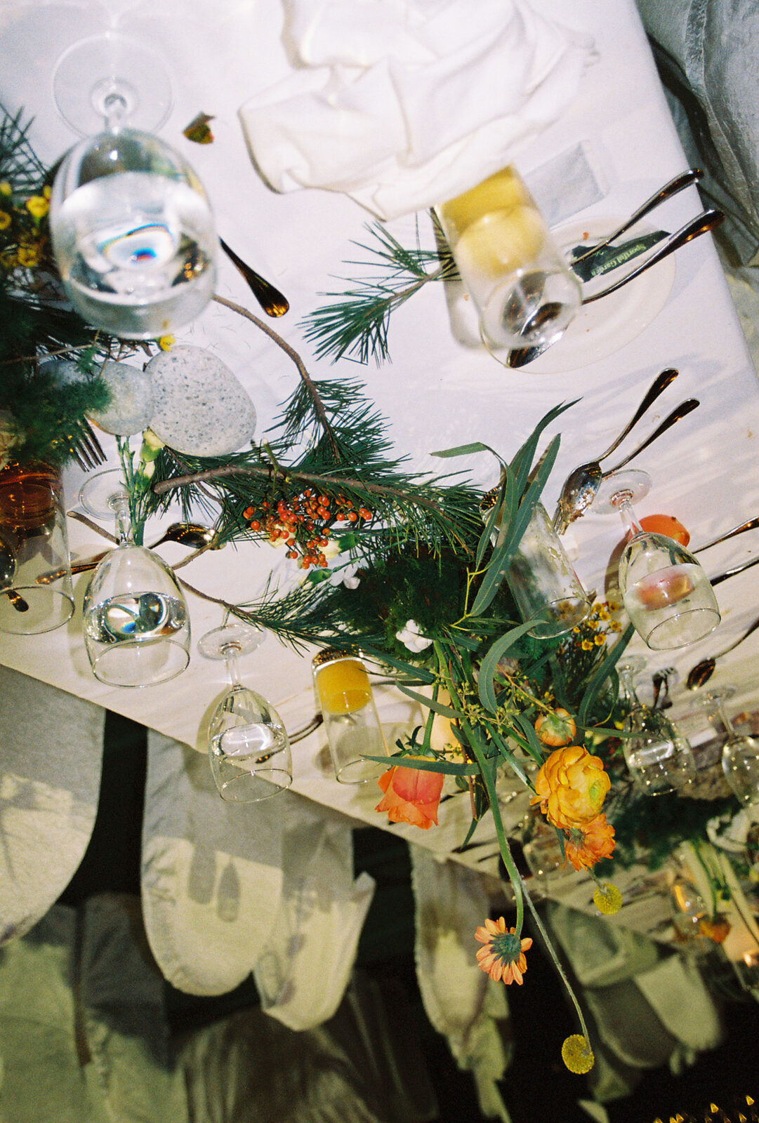 Reception table details on film